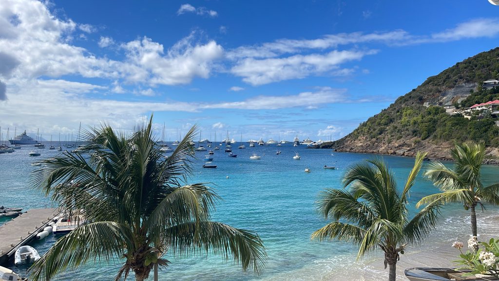 Tropical beach view from Mellowmood St Barth
